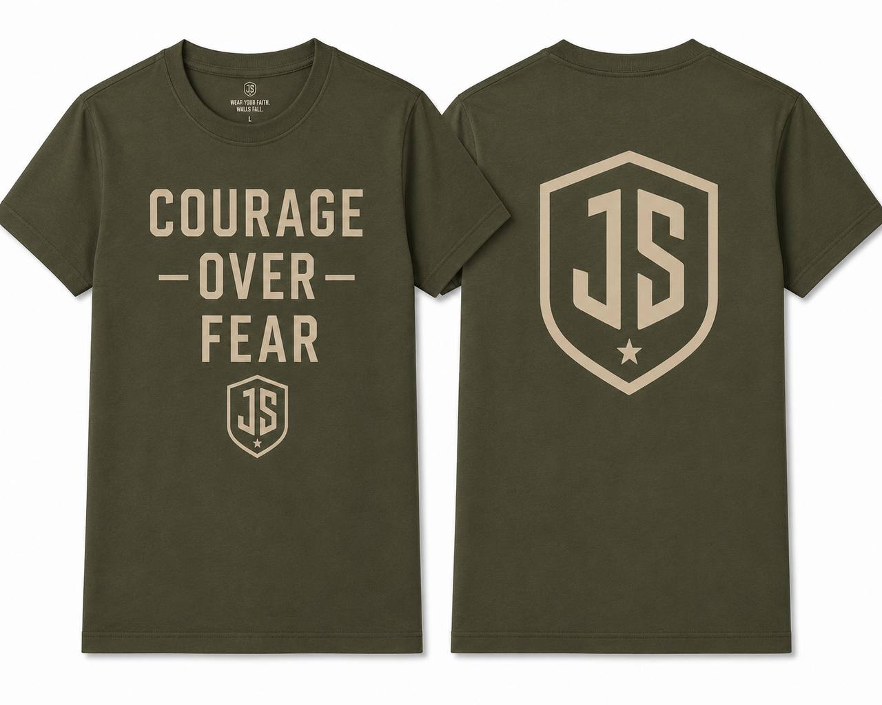 Courage Over Fear Tee — Olive